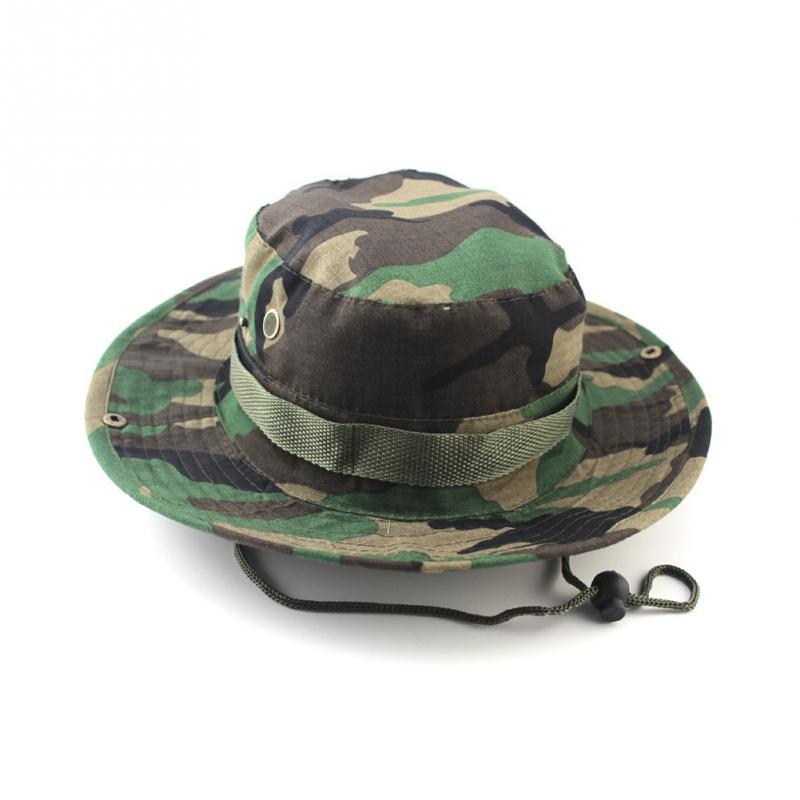 

Tactical Sniper Camouflage Boonie Hats Nepalese Cap Hats Army Mens Sunscreen Sombrero, Black
