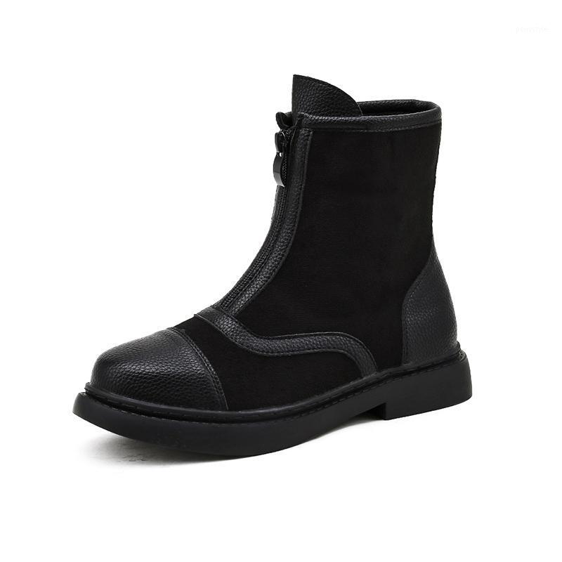 

Mujer Fashion Platform Shoes Women Punk Black Gothic Ankle Boots Womens Platform Snow winter Motorcycle Boots 2021 LJB2351