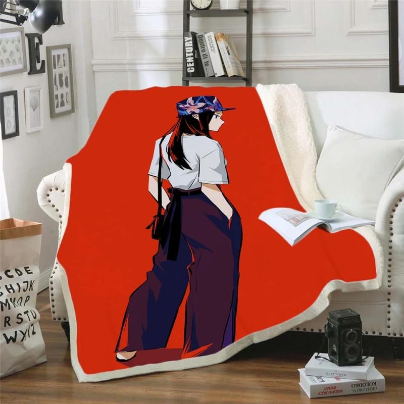 

Scarves 3D Print Rectangle Sherpa Blanket Wearable Throw FJ35