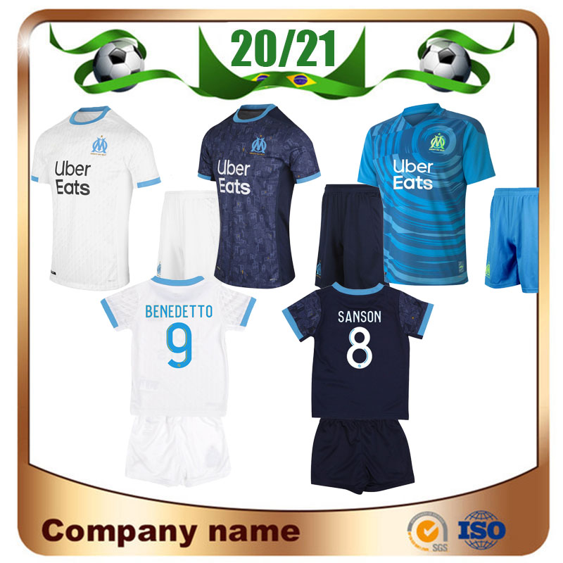 

19/20 Kids Kit Marseille 10 PAYET Soccer Jersey 2019 Home L.GUSTAVO THAUVIN Soccer Shirts Away OCAMPOS BATSHUAYI 3rd football Uniform sales, Black