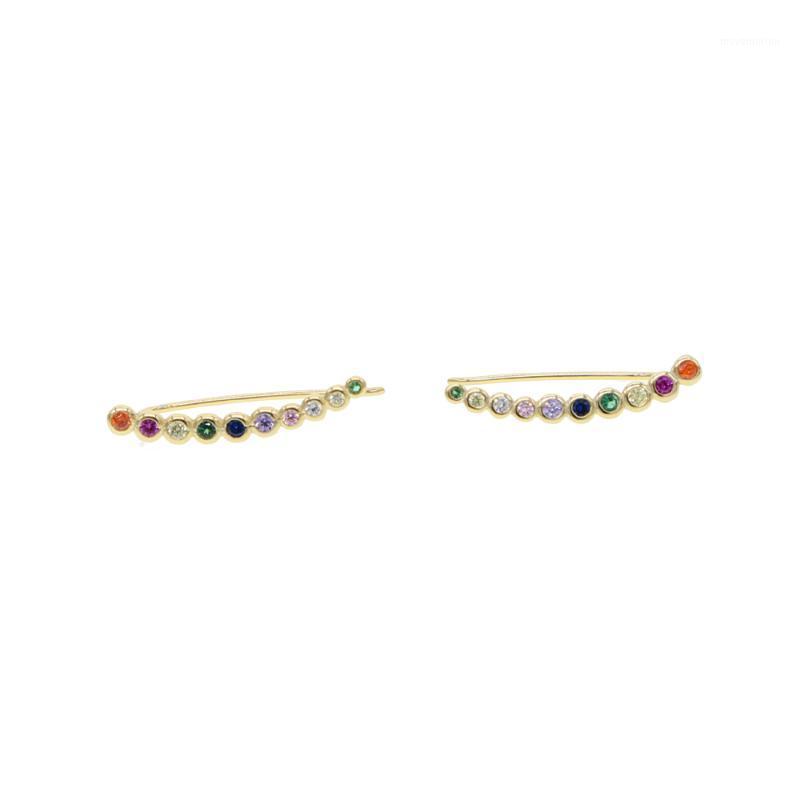 

2020 bling zirconia sparking factory promotion long ear wire climber 925 silver multicolored cz women long earrings1