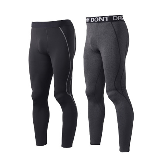 

Running Tights pants basketball soccer jerseys men Athletic Sports Leggings Compression Pants Wintergear Base Layer Bottoms, Grey