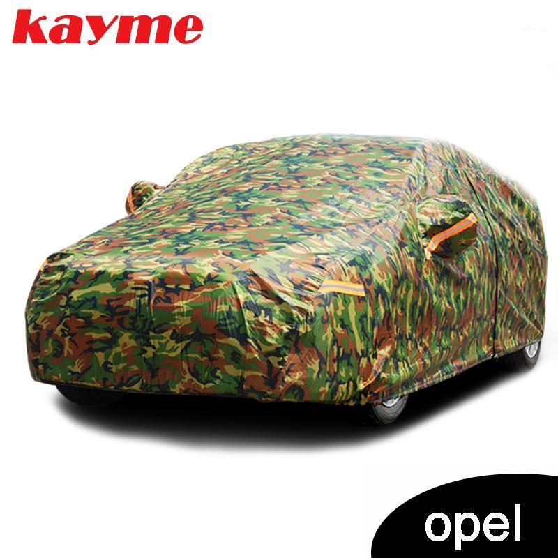 

Kayme waterproof camouflage car covers outdoor sun protection cover for corsa vectra h Astra Corsa Insignia mokka1