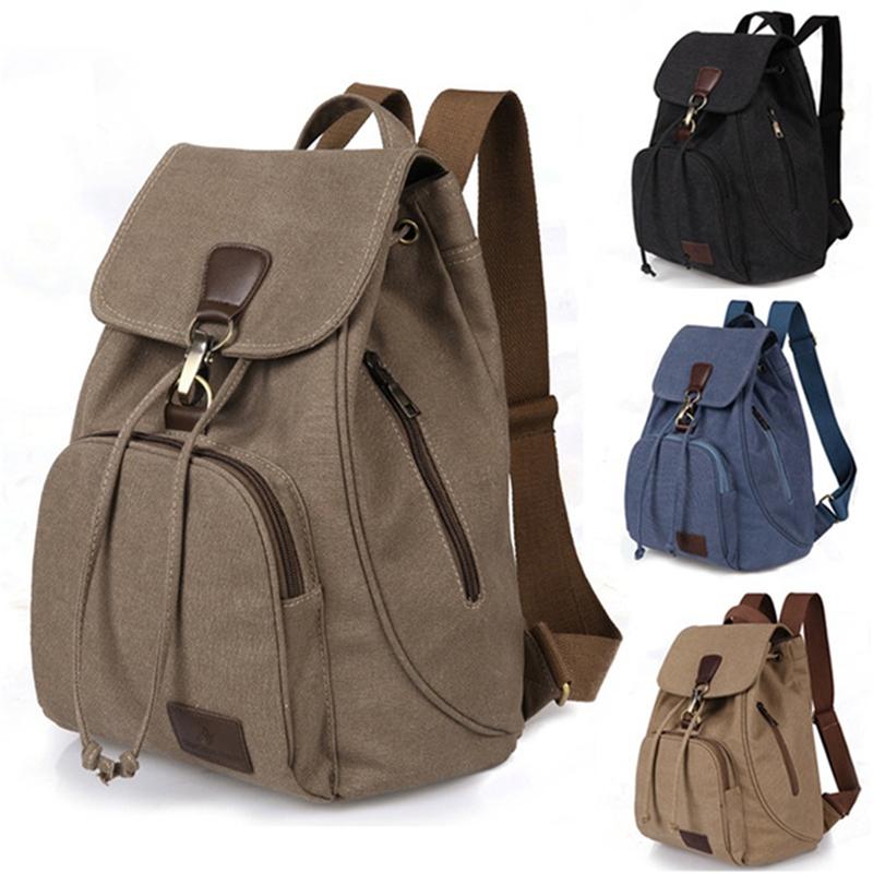 

Female Women Canvas Backpack Preppy Style School Lady Girl Student School Laptop Bag Mochila Bolsas, Black