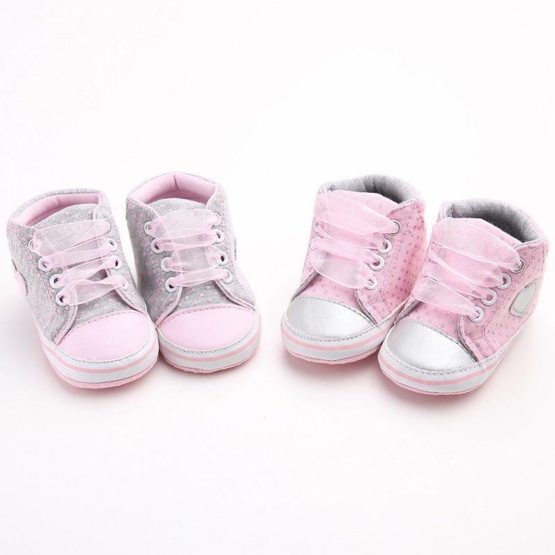 

Newest Lovely Infant Baby Girls Polka Dots Shoes Prewalker Cotton Crib Shoes Soft Anti-slip -18M, Gray