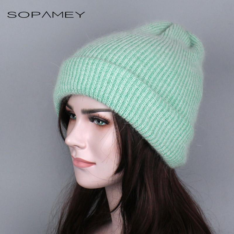 

Brand 2020 Women Autumn Winter Hats Elastic Knitted hair Gorro Solid Colour Beanies Cap High-end Cute Casual Girl Hats, Red