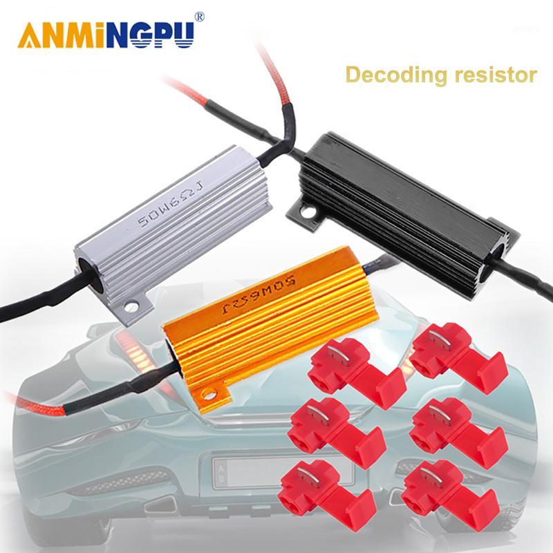 

ANMINGPU 2PCS Load Resistor 50w 6OHM Canceler Decoder Light Error Free Code Load Resistors 12V Car Turn Signal Lights Resistor1, As pic