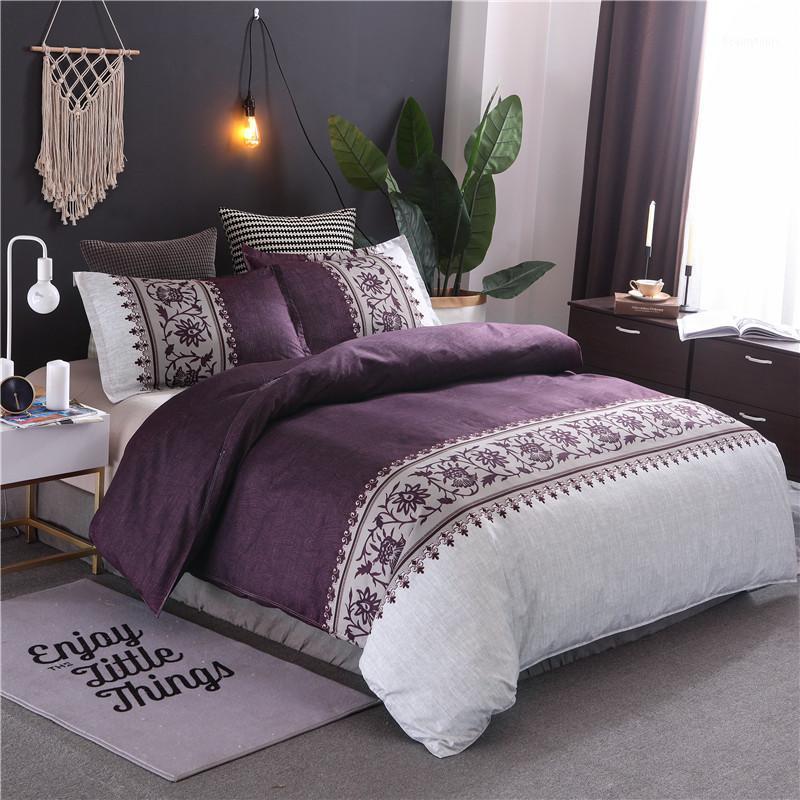 

Brief Duvet Cover Set 3pcs Bed Set  Double Queen size Bed linen Bedclothes bedding sets(No Sheet No Filling)201