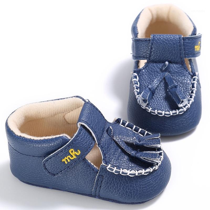 

18M Baby PU Leather Tassel Crib Shoes Toddler Boy Girl Soft Sole Shoes New1, White