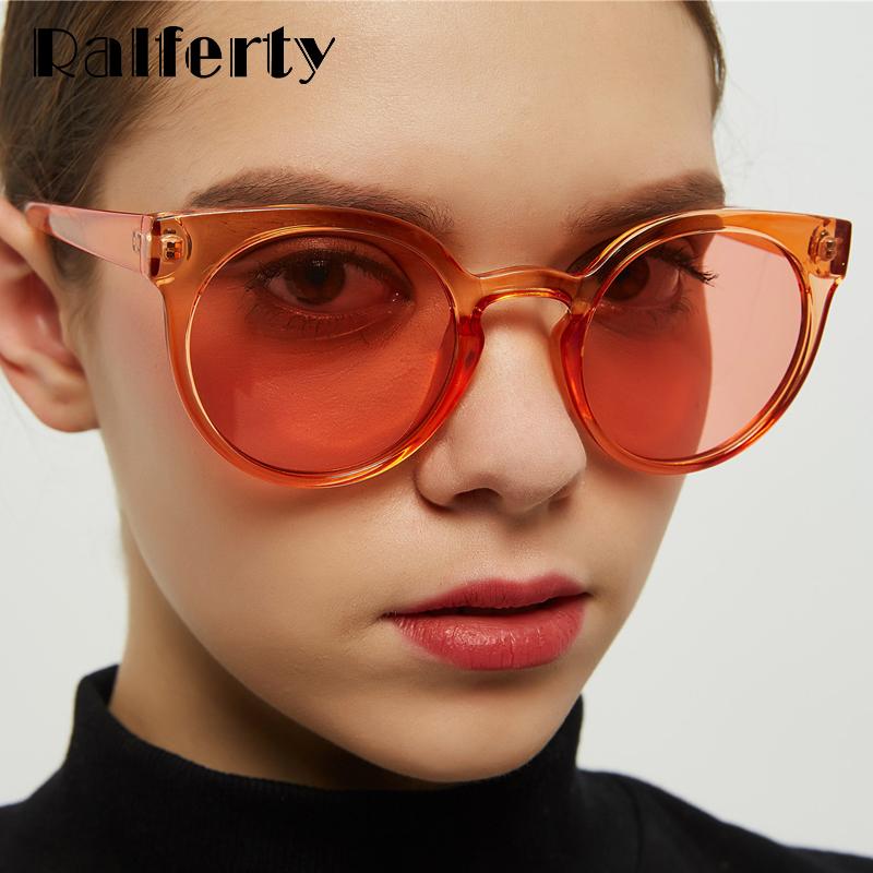 

Sunglasses Ralferty Round Women 2021 Plastic Sun Glasses UV400 Protection Shades Vintage Orange Gafas De Sol Mujer W181201