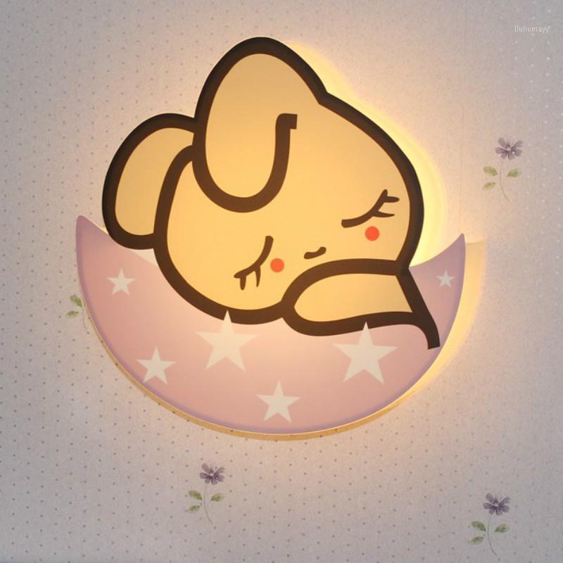 

Creative cartoon sleeping wall lamp le light source children's room boy and girl room bedside decoration lamp LB420091