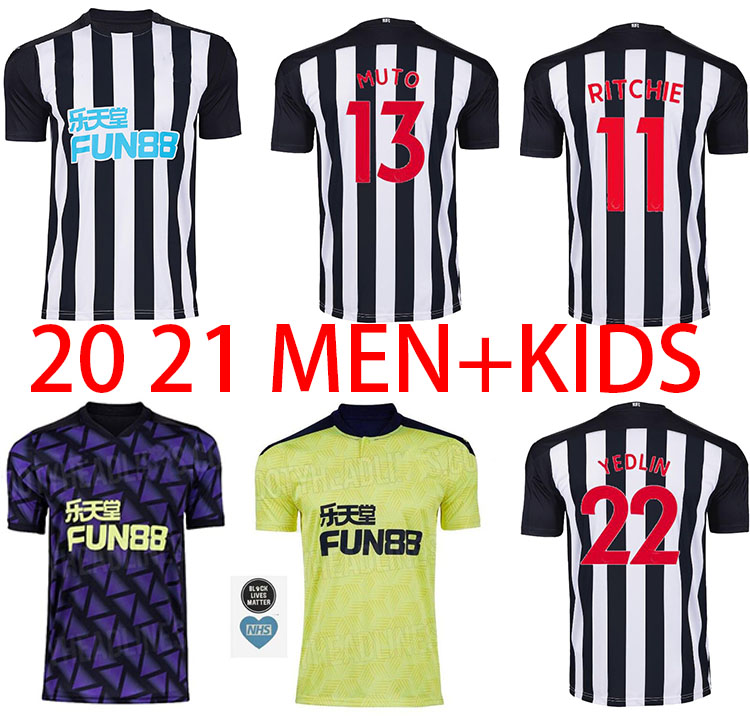 

20 21 ontyne magpies new football shirt wilson ritchie united football shirt men's children uniform 2020 2021 thai top, Black;yellow