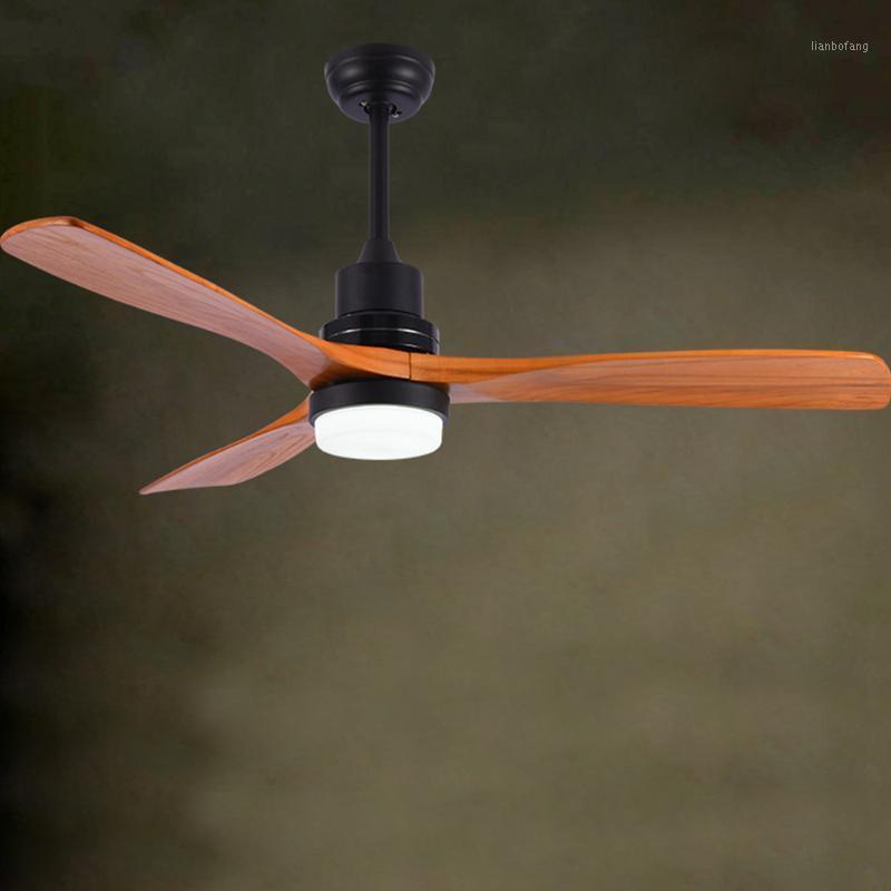 

vintage Ceiling Fan Wood Remote Control lamp Fans With Lights Industrial Decor AC 220v Modern Nordic 3 Wooden Blade Dropshipping1