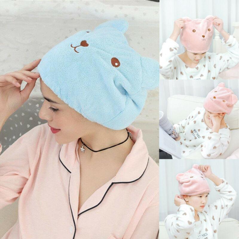 

Fast Dry Microfiber Hair Towel Turban Head Wrap Bath Cap Super Absorbent1, Pink