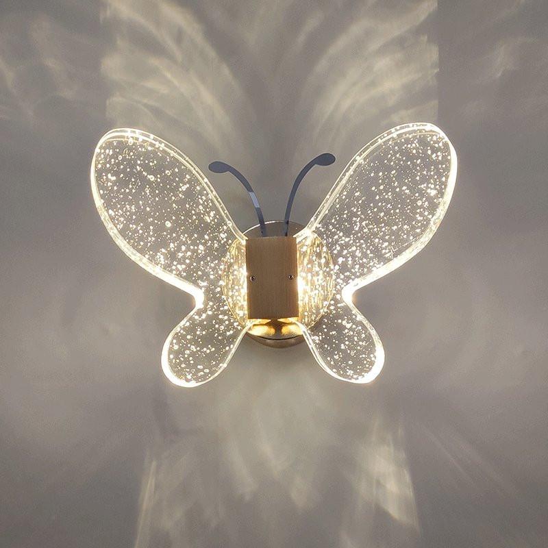 

wall lamp Simple new LED crystal wall lamp bubble crystal bedside living room bubble mirror front