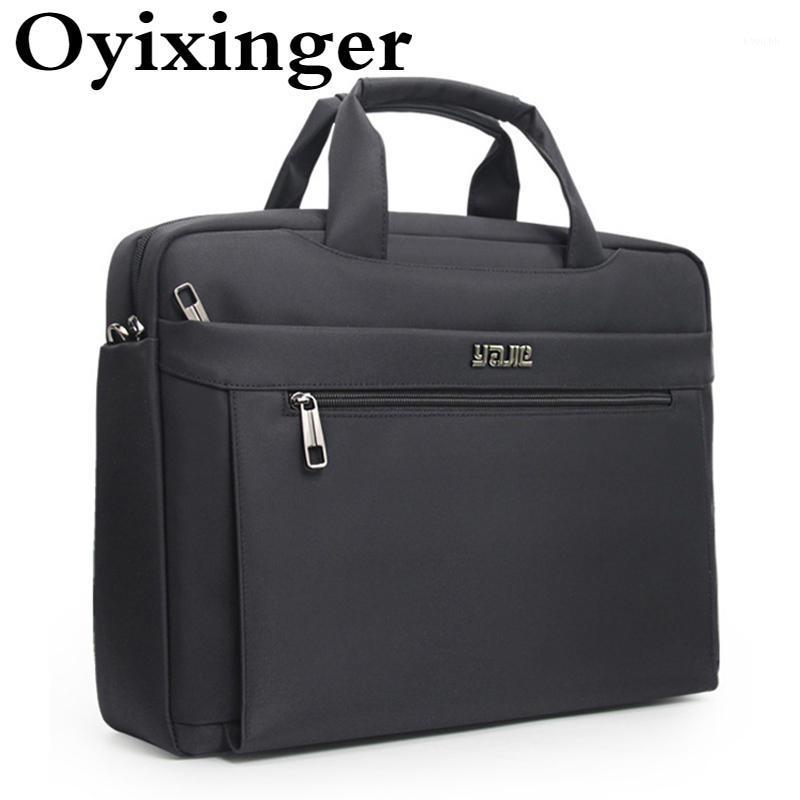 

OYIXINGER Men's Bags Briefcase For 15.6 Inch Laptop Oxford Handbag For A4 Organizer Document Large Capacity Bag Men's Shoulder1, Black