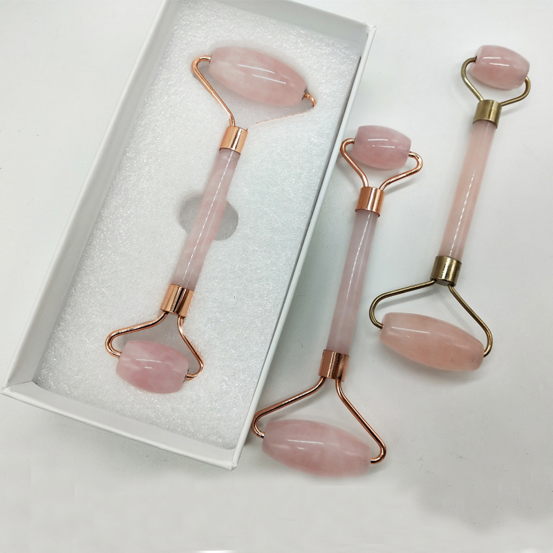 

Anti-Aging Face Jade Roller Massage Natural Beauty Skin Care Crystal Rose Quartz Facial Massage Roller Health Care Tool with Box