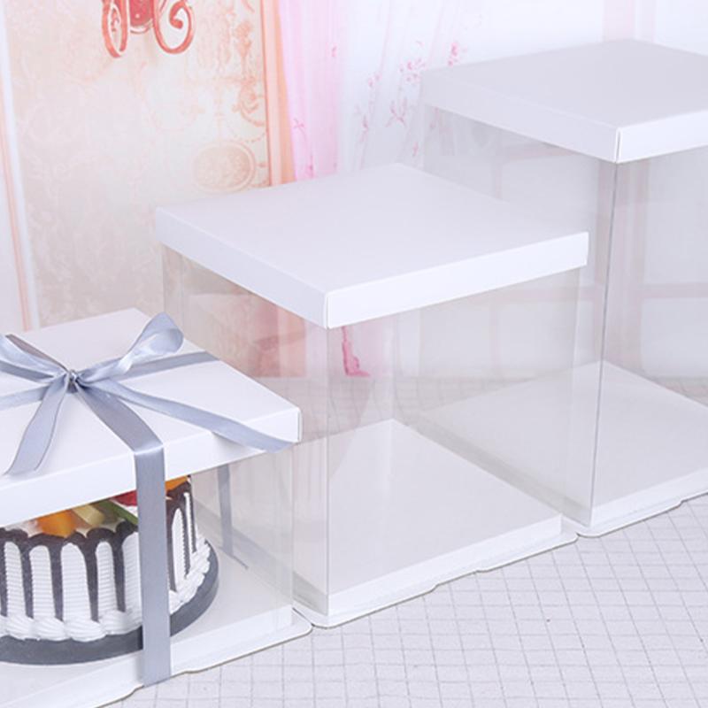 

Cake Boxes And Packaging Transparent Square Cake Box Plastic Packaging Boxes Organizer For Home Dessert Cajas De Regalo