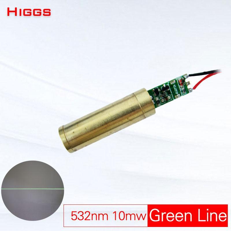 

High quality 532nm 10mw bright green line laser module multi-angle selection industrial grade laser marking production DC 3V1