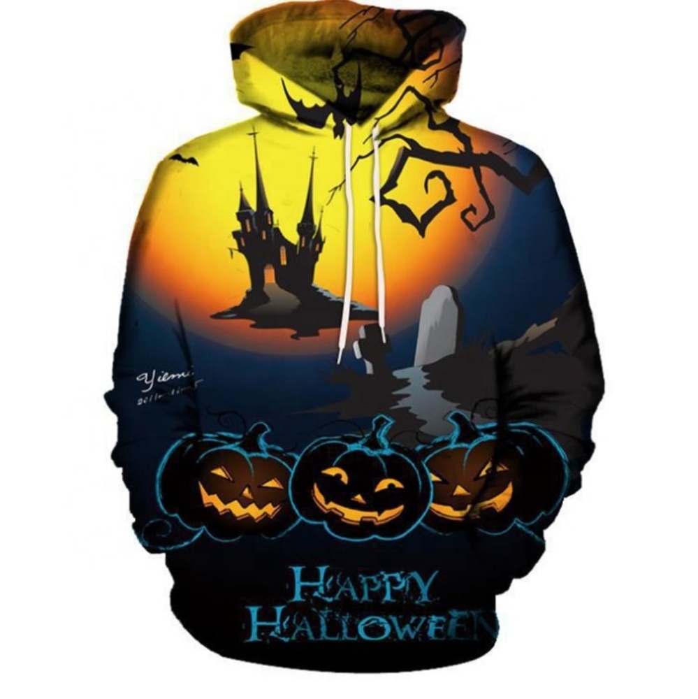 

X01062L New autumn 2020 for European and American men's wear 3D digital print long-sleeve sweatshirt hoodie, Colorful