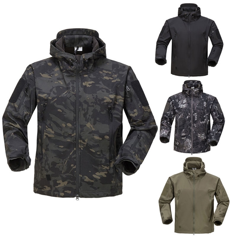 

Airsoft Camping Tactical Jacket Hiking Army Jackets Men Hunting Military Winter Shark Skin SoftShell Waterproof Windbreaker 201114, Acu pants