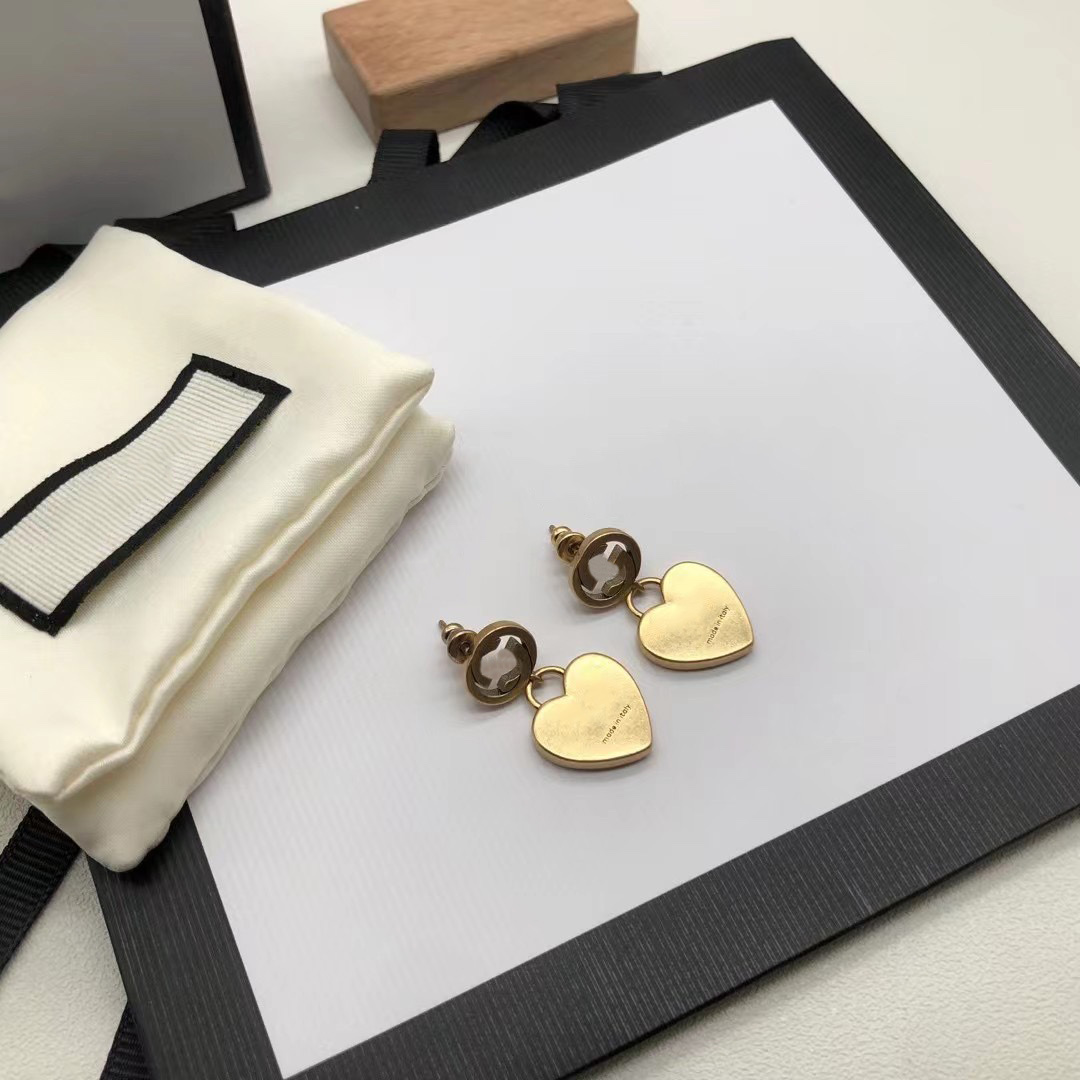 

2021 925 silver Stud Extravagant jewelry men studs Classic simple earring Heart G letter elagant women stud earrings summer style