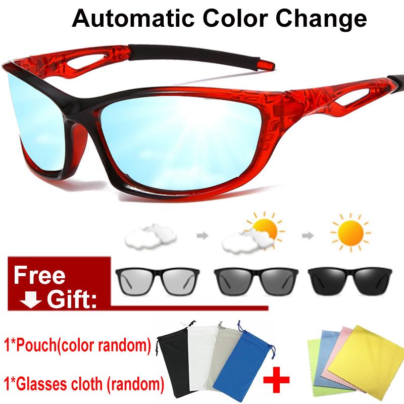 

2021 New Photochromic Polarized Sunglasses Men Car Driving Chameleon Sun Glasses Male Black Sports Goggles UV400