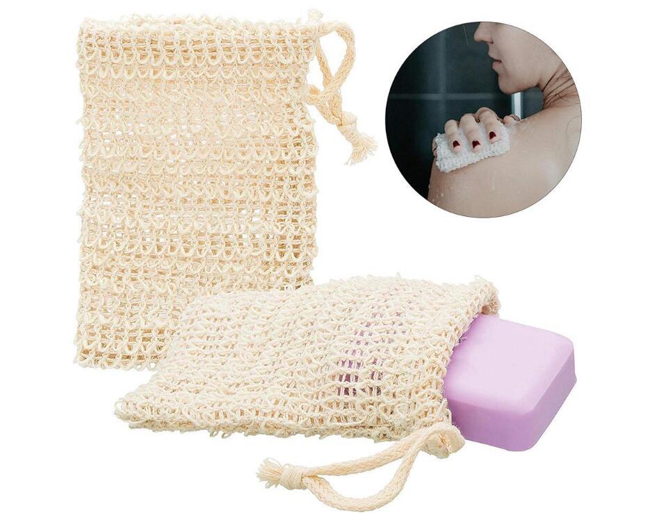 

Natural Exfoliating Mesh Soap Saver Scrubbers Sisal Soaps Savers Bag Pouch Holder For Shower Bath Foaming And Drying