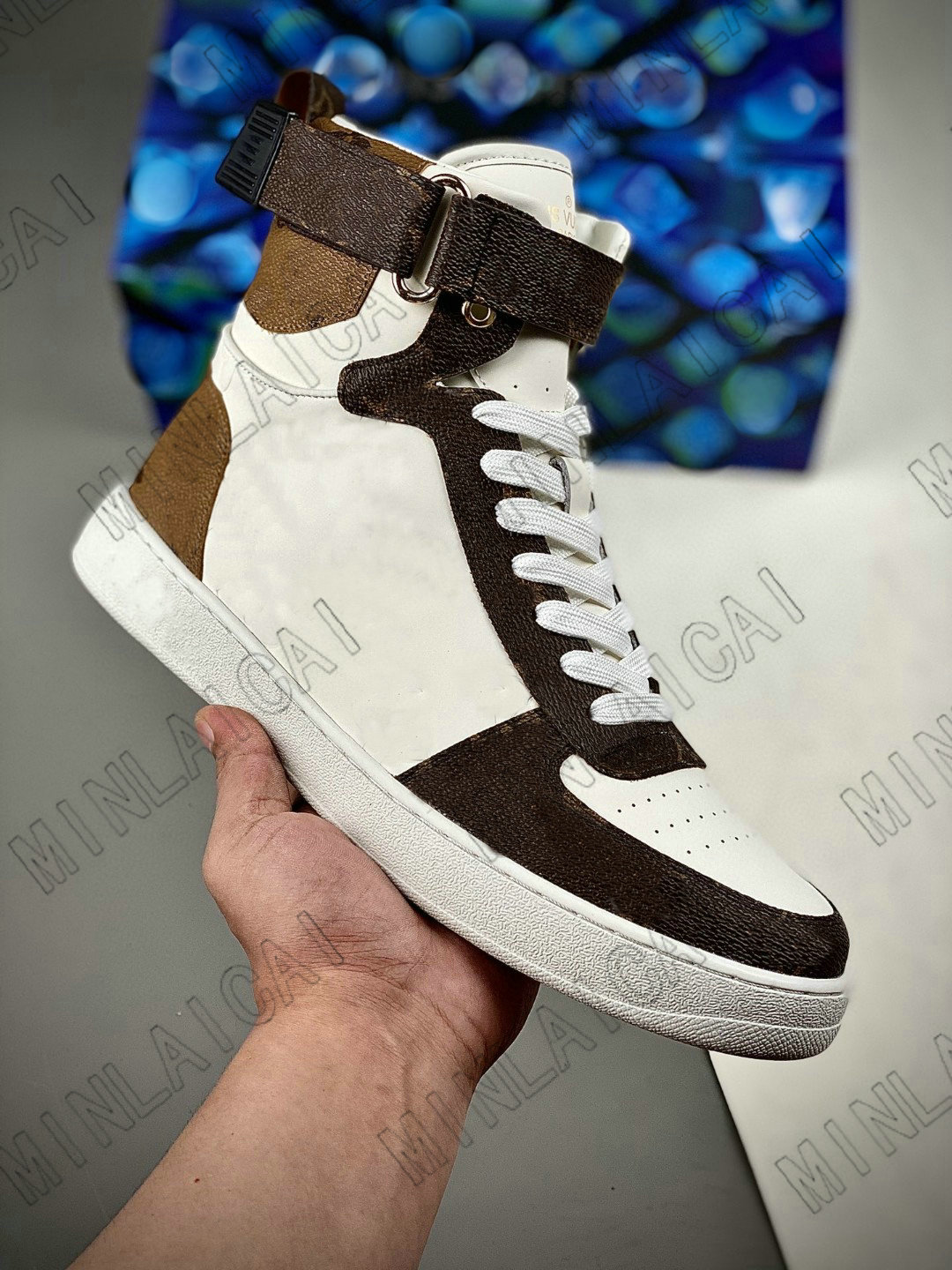 

Rivoli Leather High-Top Rainbow Mens Sneakers Designer Calfskin Trainers Lace Up Low Cut Vintage Multicolor Womens Casual Shoes, For box fees only;dont pay it alone