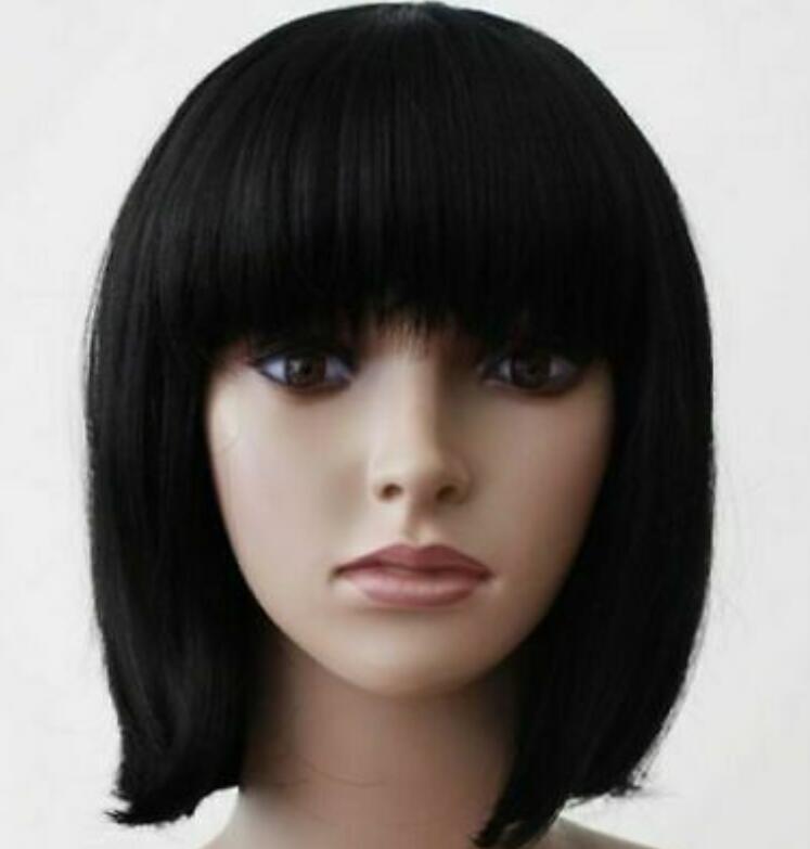 

Hot Sell Wig New Fashion Sexy Women's Short Natural Black Straight Full Wigs