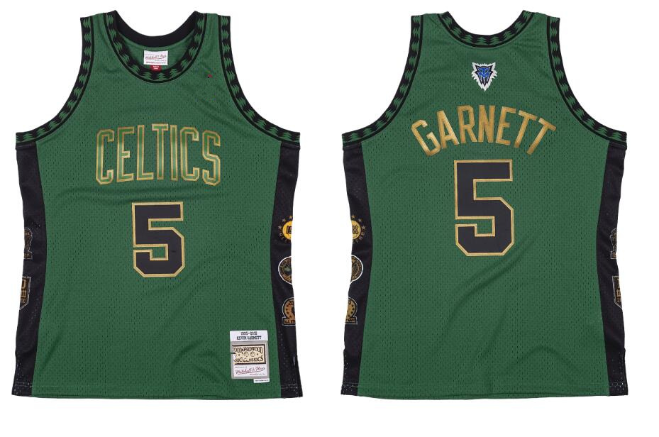 

Men Boston Celtics Hall Of Fame Kevin Garnett 1995-2016 Mitchell & Ness Kelly Green Swingman Jersey, Black;red