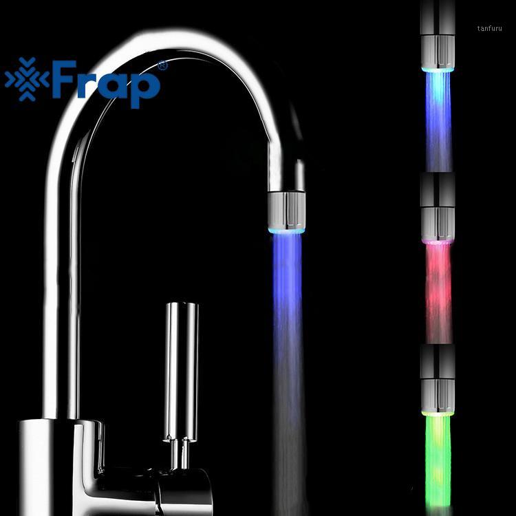 

FRAP faucet aerator Kitchen chrome Faucet Aerator Diffuser LED Water mixer Tap Connector adapter sink hole cover1