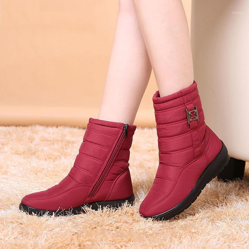 

Snow Boots 2019 Women Winter Boots Mother Shoes Antiskid Waterproof Flexible Women Fashion Casual Plus Size1, Black