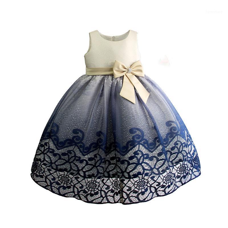 

Gorgeous Girls Party Dress Embroidery Lace Children Wedding Dresses Kids Evening Ball Gown Formal Baby Clothes for Girl 3-10T1, As picture