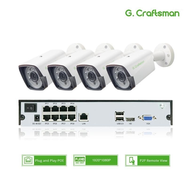 

4ch 1080P POE Kit H.265 System CCTV Security 8ch NVR 2.0MP Outdoor Waterproof IP Camera Surveillance Alarm Video P2P G.1