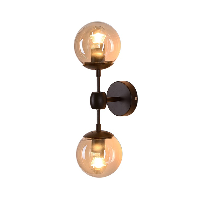 

Foyer bedroom bedside corridor wall lamp modern molecule LOFT wall sconce glass ball LED lamps