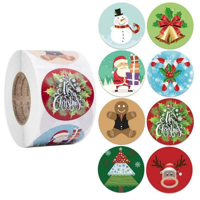 

Trees Stickers Santa Claus Wrapping Boutiques Merry Christmas Envelope