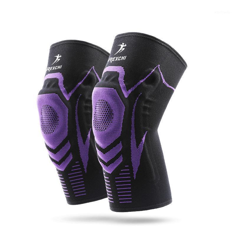 

M/L/XL Men And Women Breathable Elastic Anti-collision Knee Pads Sports Protective Gear Fitness Running Cycling Sports Safety1, 03 black blue
