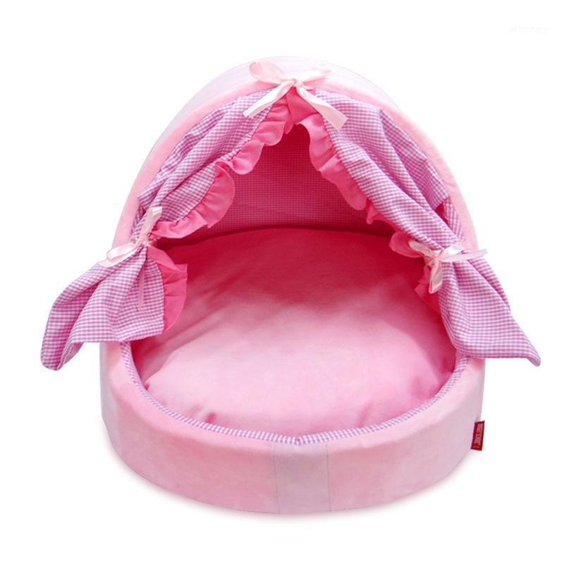 

Warm Princess Pet Nest Cute Cat Bed Pet House Flannel Washable Cat Kennel Princess Dog Mat Warm Puppy Bed House1, Blue
