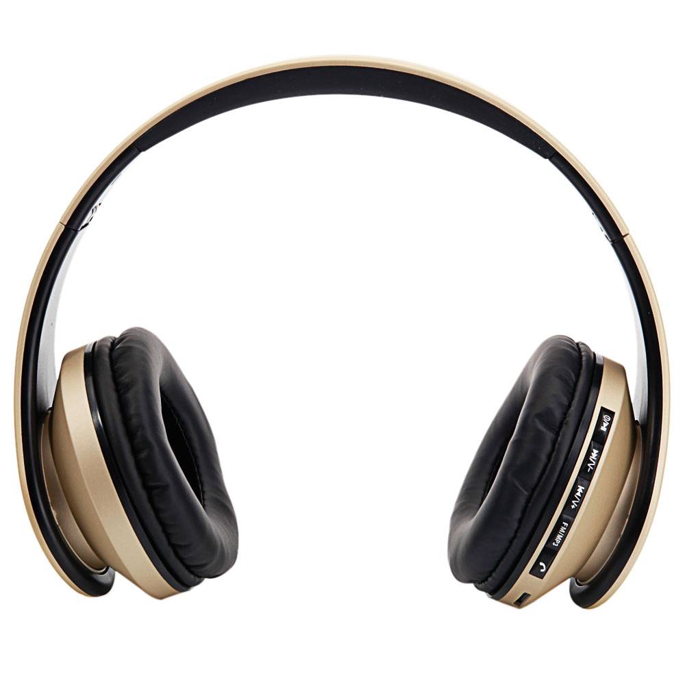 

HY-811 Foldable FM Stereo MP3 Player Wired Bluetooth Headset Champagne, Gold
