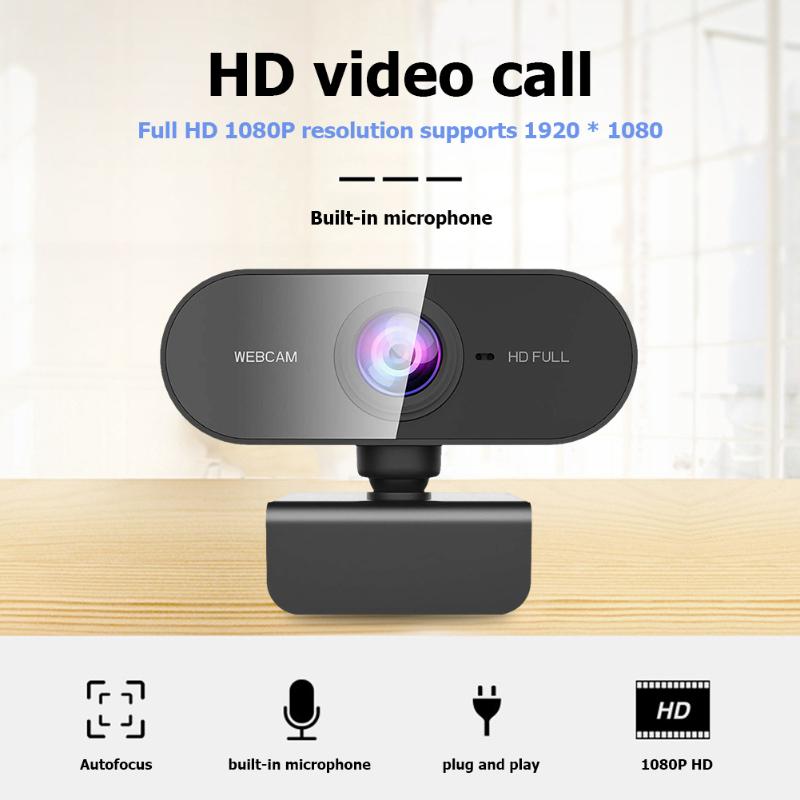 

1080P HD Webcam USB 3.0 Driver-Free Computer PC Desktop Auto Focus Web Camera for Live Broadcast Video Calling Conference Work