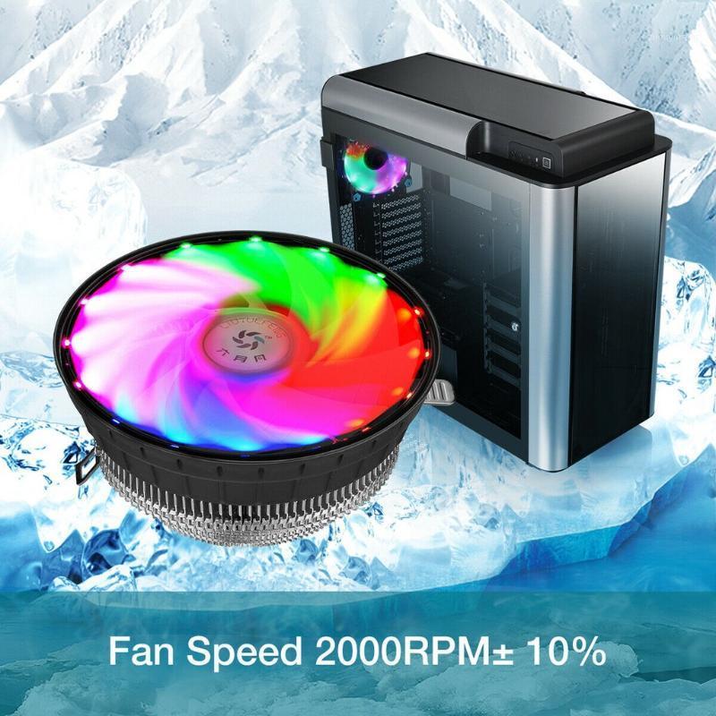 

RGB LED CPU Cooler Fan Computer PC blue LED Aluminum CPU Fan cooling Heatsink For 1156/1155/1151/1150 /775 AM3+ AM2+1