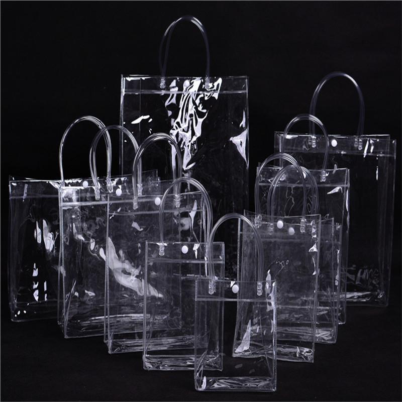 

Vogue Clear Portable Lunch storage Bag Box plastic poly Tote Cooler Bag Bento Pouch Lunch Container School Bags