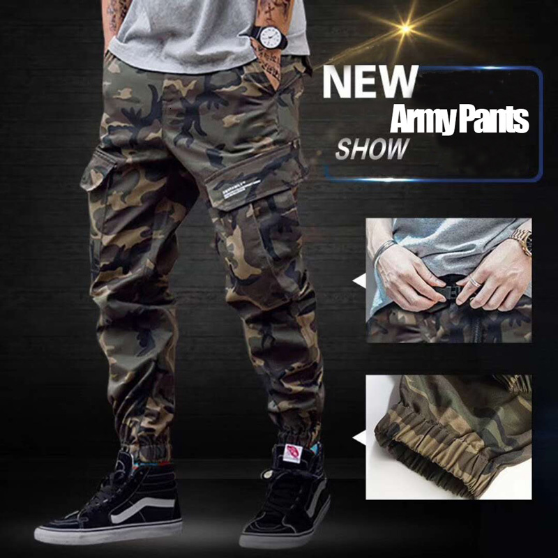 

2021 New Fashion Streetwear Men Multi Pockets Casual Camouflage Trousers Designer Hip Hop Joggers Pants Nqhy