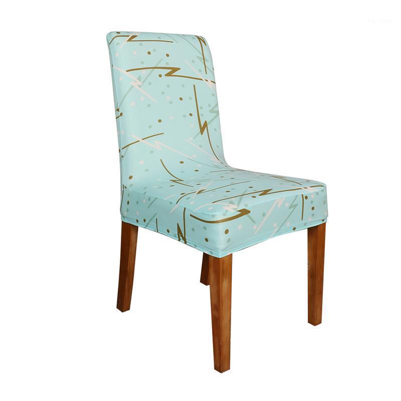 

Dining Chair Cover Removable Washable Stretch Chair Slipcover Soft Milk Silk Printing Protector (Bright Star)1