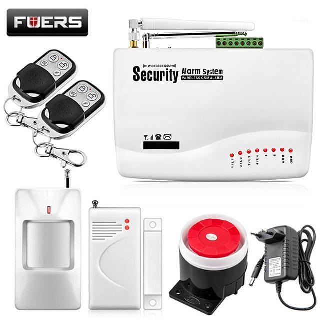 

FUERS Russian English Voice Wired Wireless GSM Alarm System Dual Antenna GSM Home Alarm Systems Security App Control1