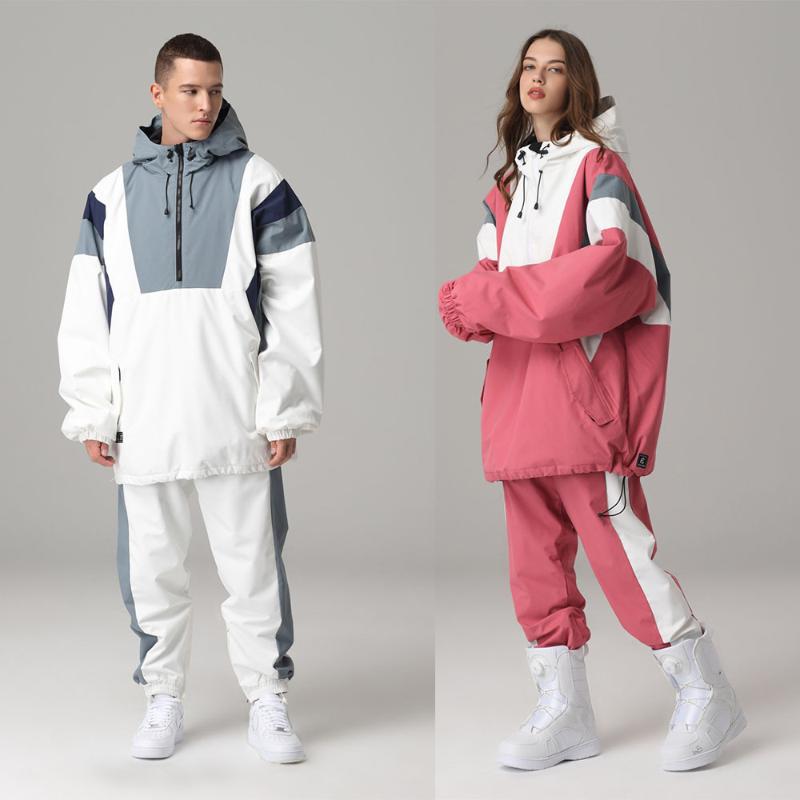 

Ski Suit Women Winter Warm Windproof Waterproof Skiing Outdoor Sports Snowboarding Jackets and Pants Equipment Snowboard Set Men, Women red