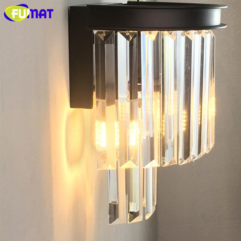 

FUMAT Modern Wall Lamp LED luminaria Crystal Light Fixtures Lustre Sconces For Wall Corridor bedroom Nordic Home Deco Lamps