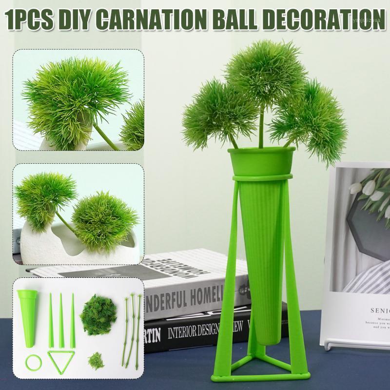 

DIY Handmade Flowers Set Lifelike Dianthus Home Office Decor Elegant Flower Arrangements HG991, Mint green