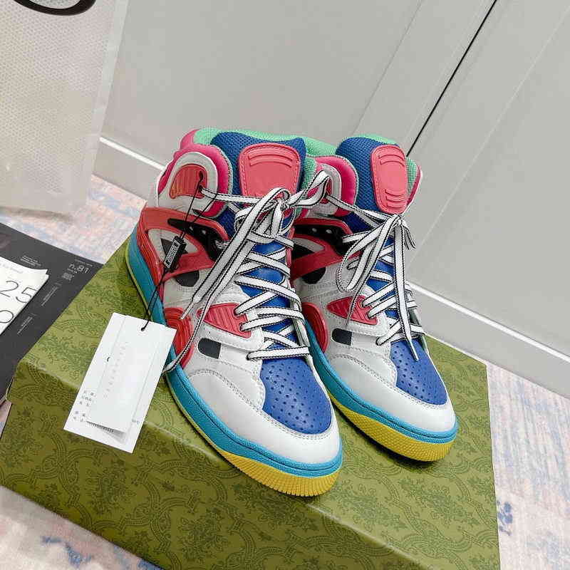 

Women's Men's 25mm Basket Faux Leather Shoes High-top Bee Bottom Sport Sneakers{category}, #2